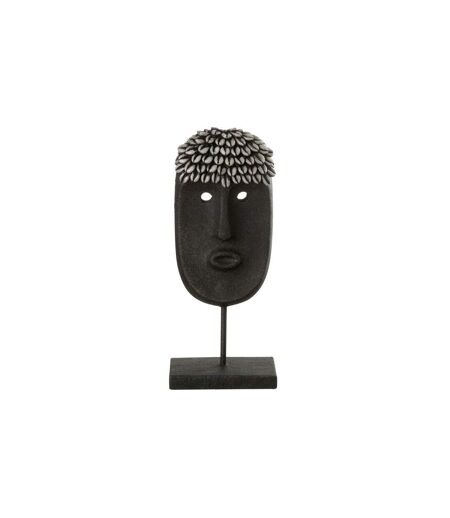 Statue Déco Masque Ethnique 34cm Noir