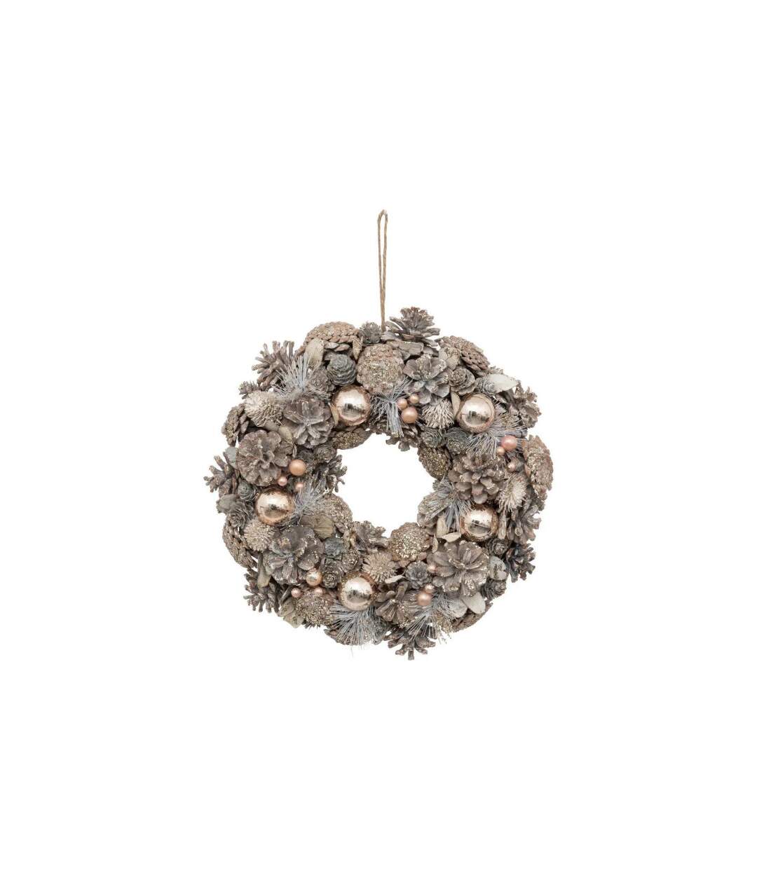 Couronne de Noël Nature 35cm Champagne-1