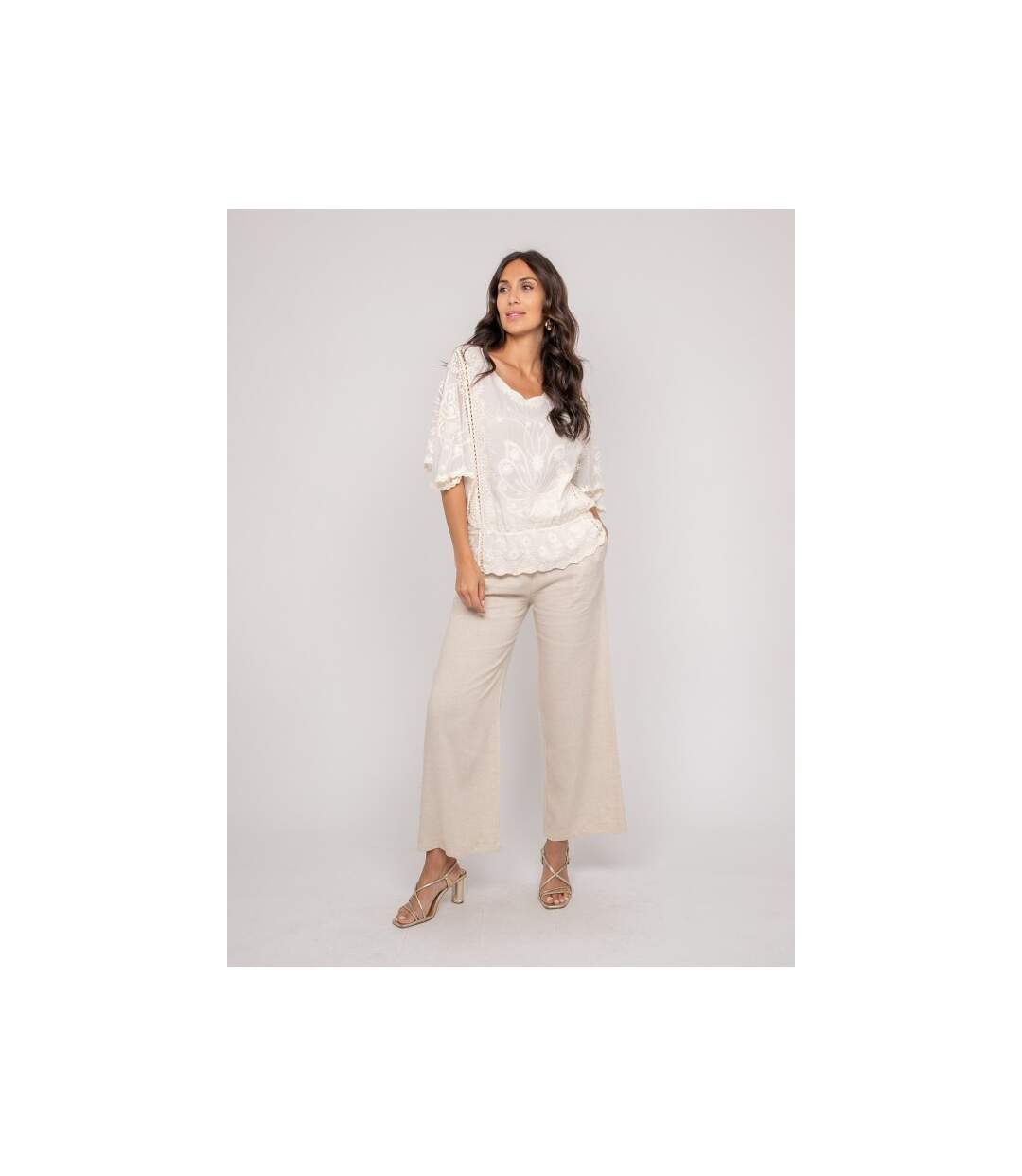 Top manches papillons broderie FLEURETTE - Dona X Lisa-4