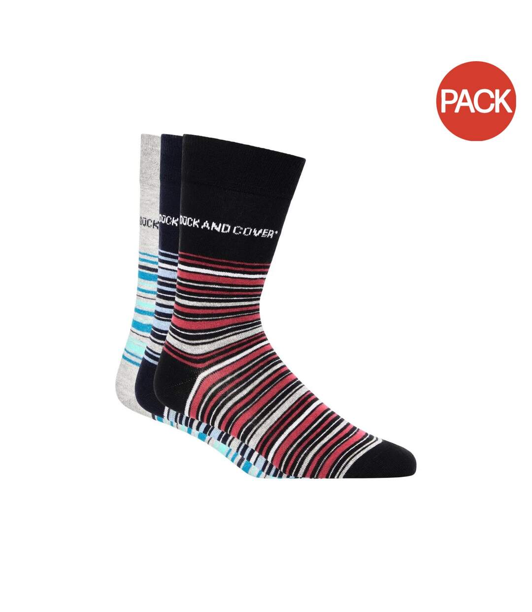 Chaussettes bilkons homme noir / gris / bleu Duck and Cover-1