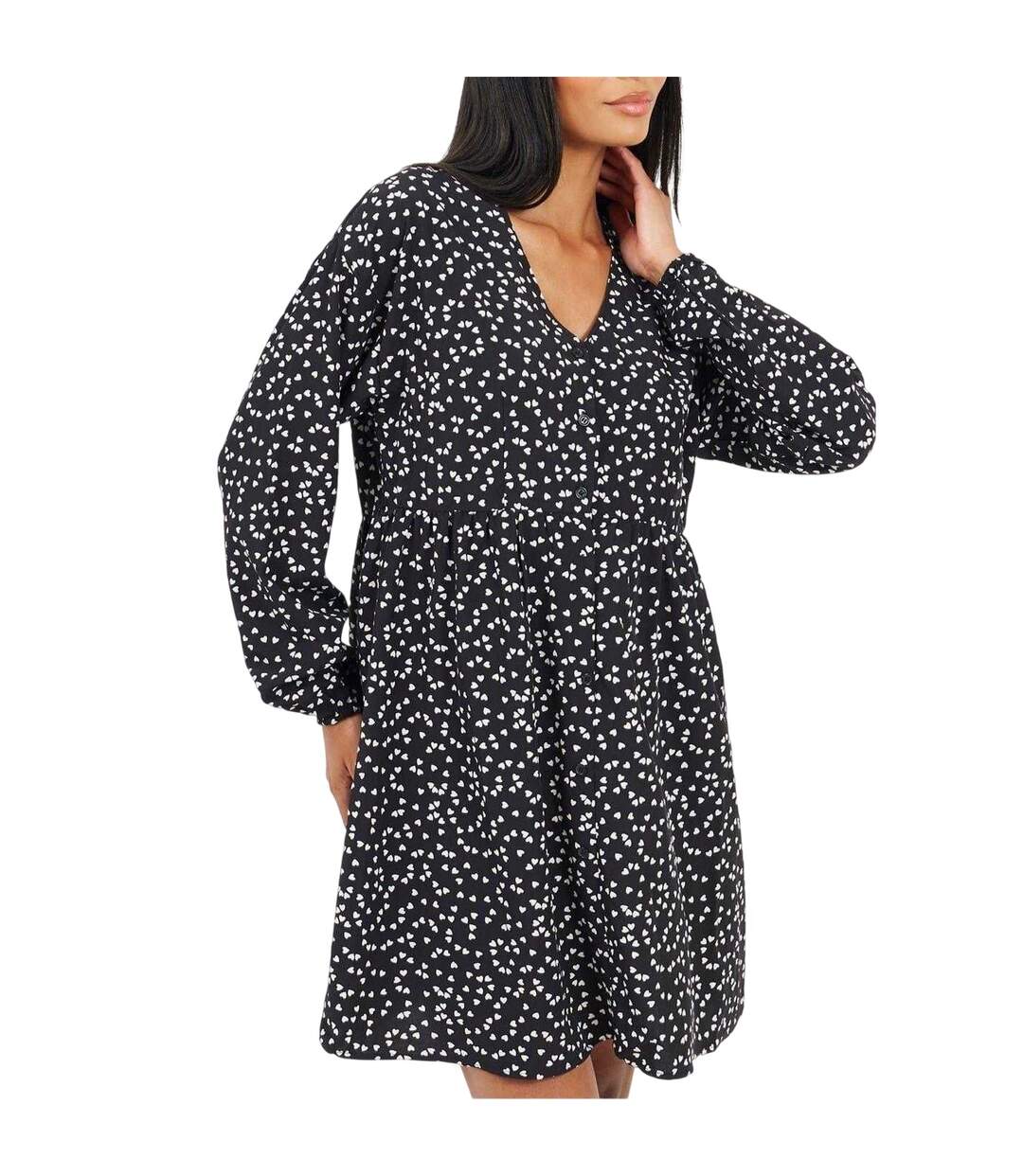 Robe Courte Femme Noir Blanc Brave Soul-2