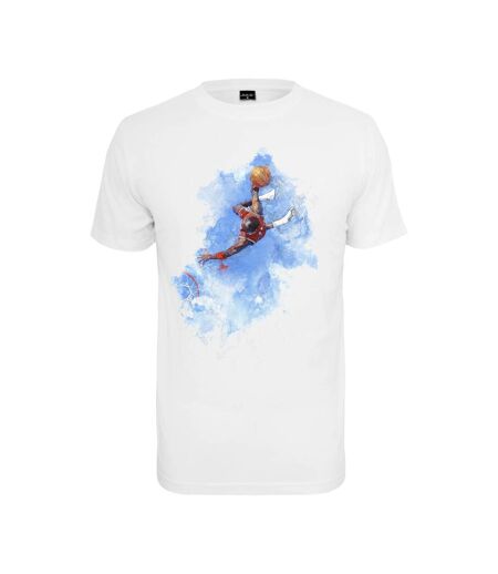 T-shirt Motif/style Basketball Et Nuages Homme Blanc Mister Tee