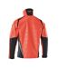 Mens Accelerate Safe Soft Shell Jacket Hi Vis Red Dark Navy Mascot-2