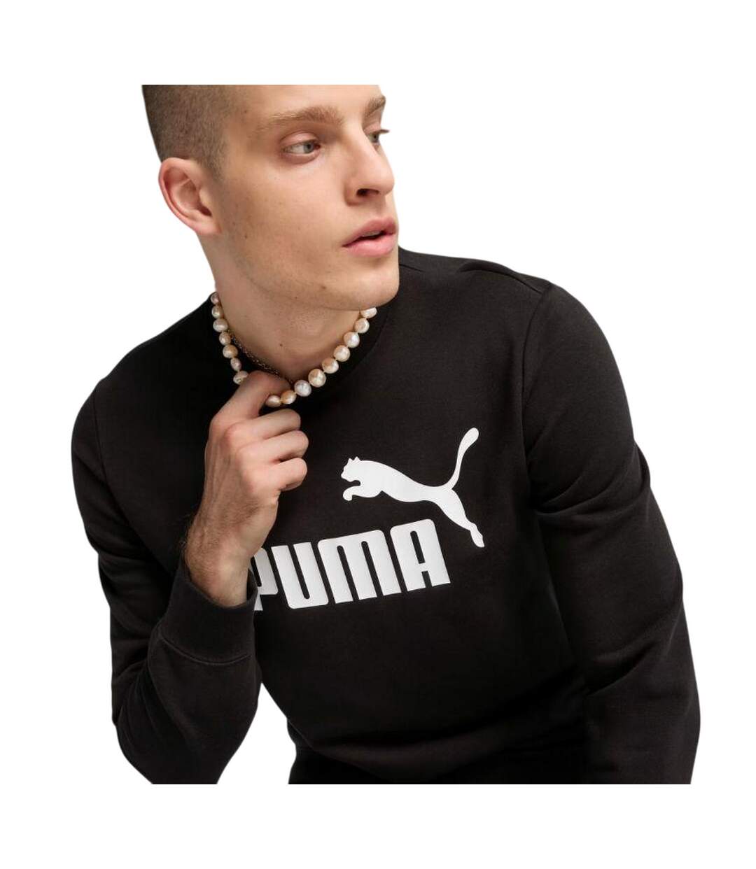 Sweat Motif/style Logo Ess No.1 Homme Noir Puma-4