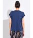 T-shirt fluide manches courtes porté loose-2