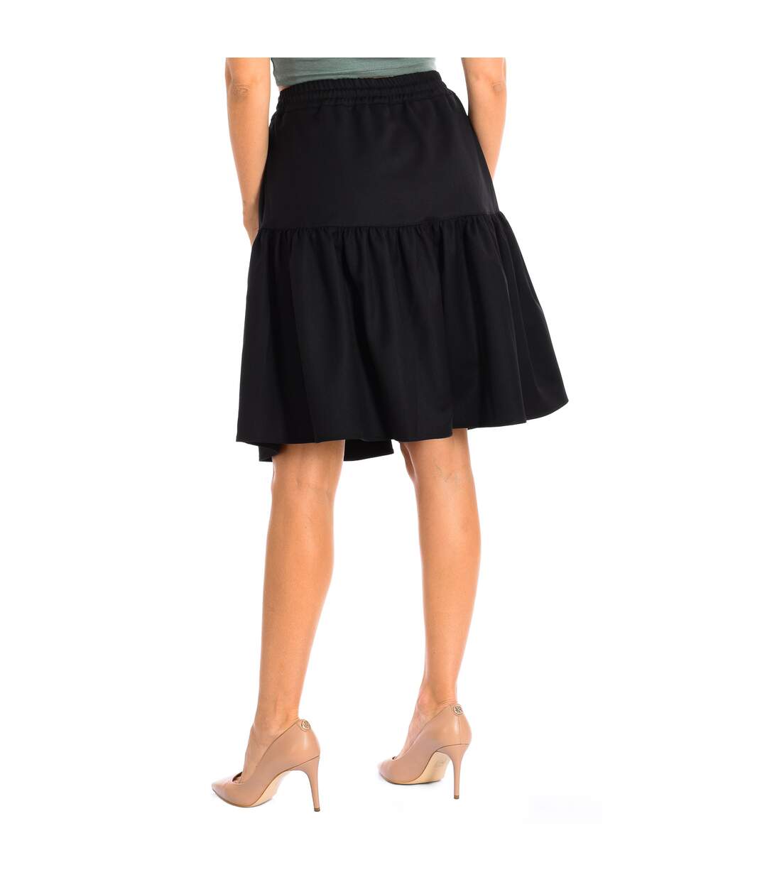 Skirt with elastic waist with drawstring 6Z2N632N89Z women-3