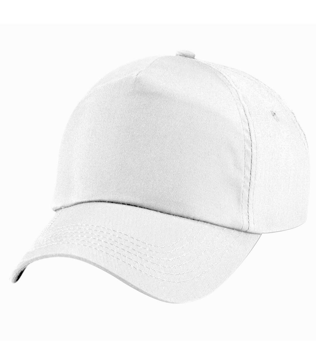 Casquette de baseball 100% coton enfant unisexe blanc Beechfield-1