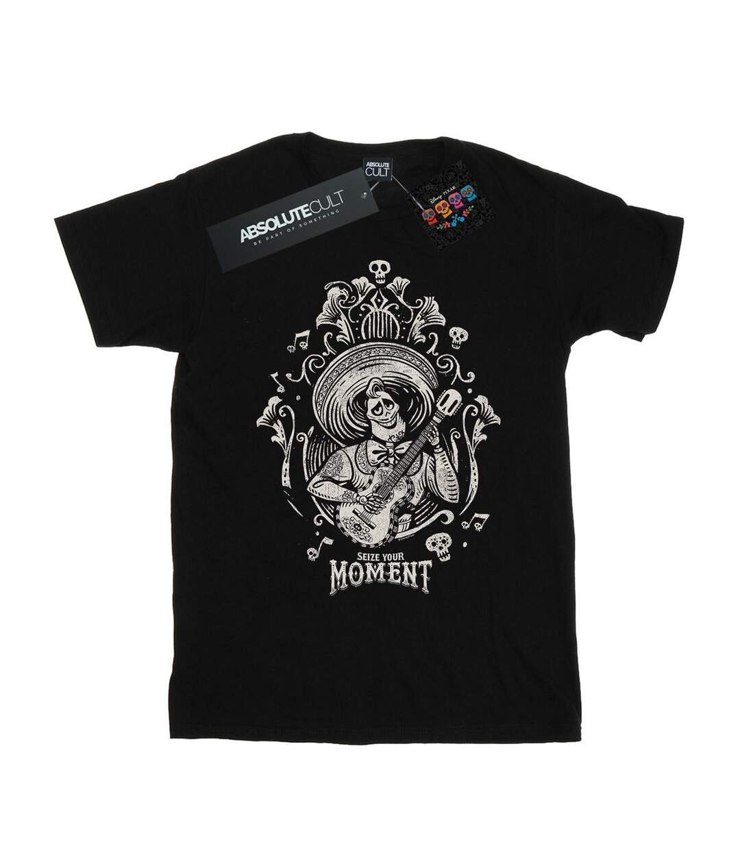 Disney Womens/Ladies Coco Ernesto Seize Your Moment Cotton Boyfriend T-Shirt (Noir) - UTBI16564-1