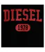 Mens Varsity Logo Hoodie Black Diesel-3