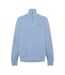 Mens Cotton Blend Quarter Zip Sweatshirt Blue Lacoste-1