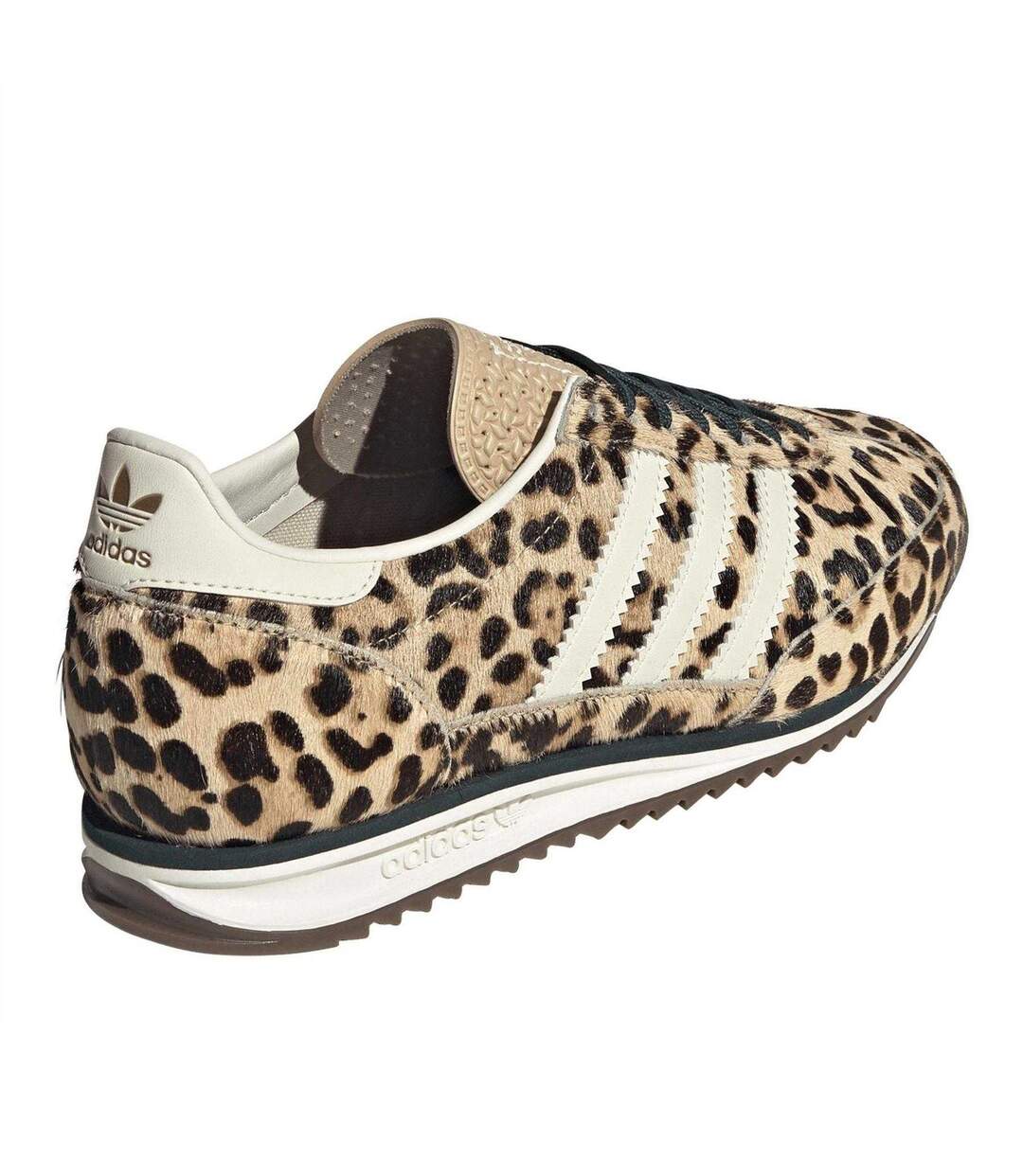 Womens/ladies Sl72 Suede Trainers Leopard Adidas-2