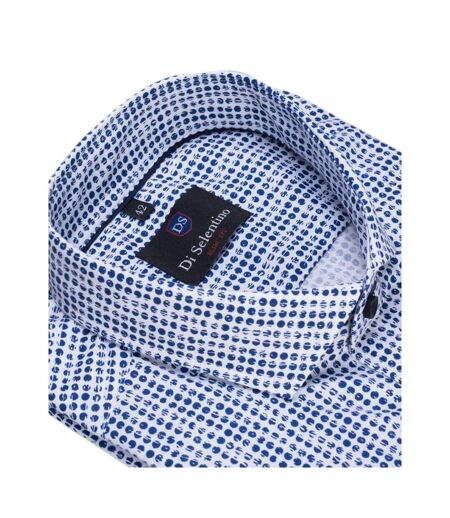 Chemise Shanghai Homme Bleu Marine Blanc Di Selentino
