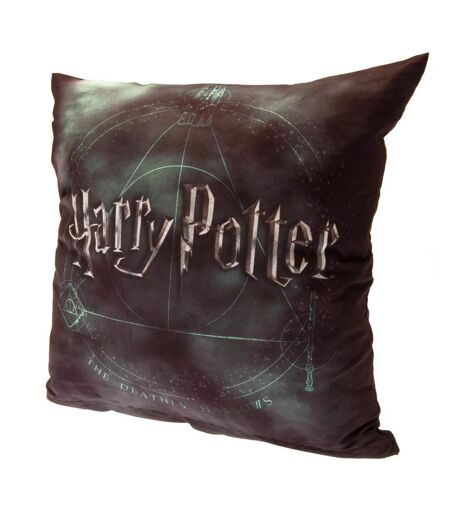 Harry Potter Deathly Hallows Filled Cushion (Gray/Green) (One Size) - UTTA8892