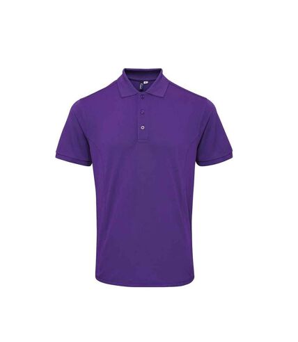 Mens coolchecker plus piqu polo shirt purple Premier