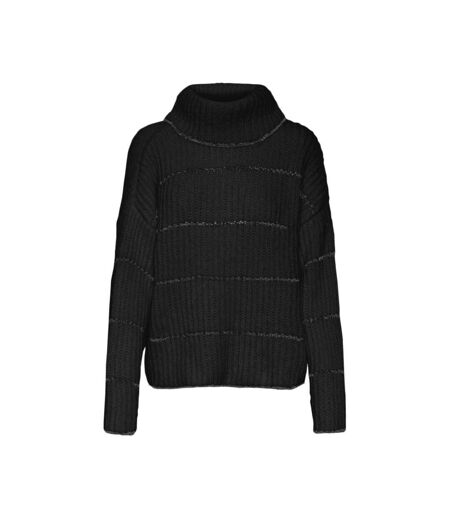 Pull Noir/Argent Femme Vero Moda Shila - L