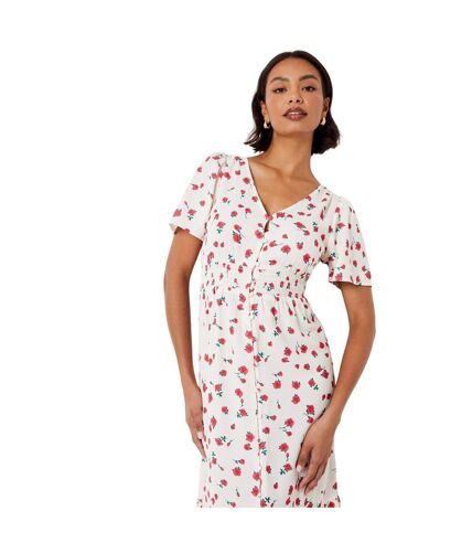 Robe mi-longue femme rouge / blanc Dorothy Perkins