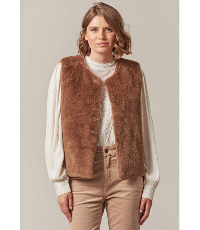 Veste sans manches en imitation fourrure FUZZY