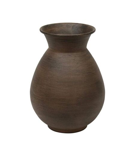 Vase Effet Ancien en Métal Wonj 20cm Marron