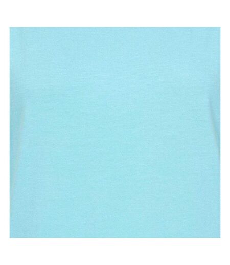 Womens/ladies Plain Roll Sleeve T-shirt Spearmint Lazy Jacks