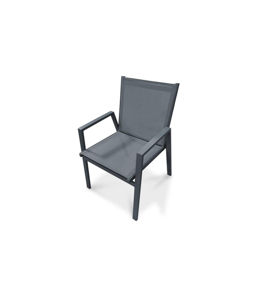 Fauteuil de Jardin Empilable Floride 86cm Gris Anthracite-2