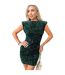 Robe Courte Motif/style Paillette Femme Vert Ax-2
