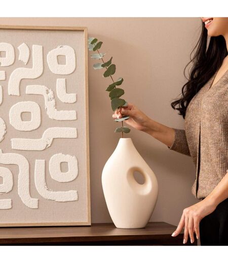 Vase Design en Dolomite Nola 30cm Beige
