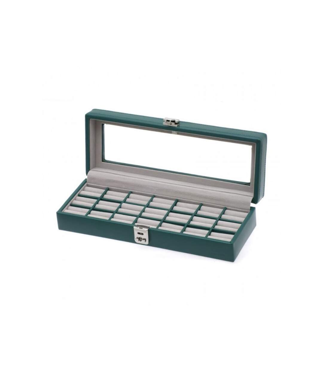 Davidts - Coffret à bagues en cuir Chrome - vert - 9622