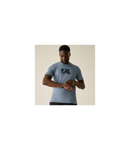 Mens Fingal Mountain Range T-shirt Dusky Blue Regatta
