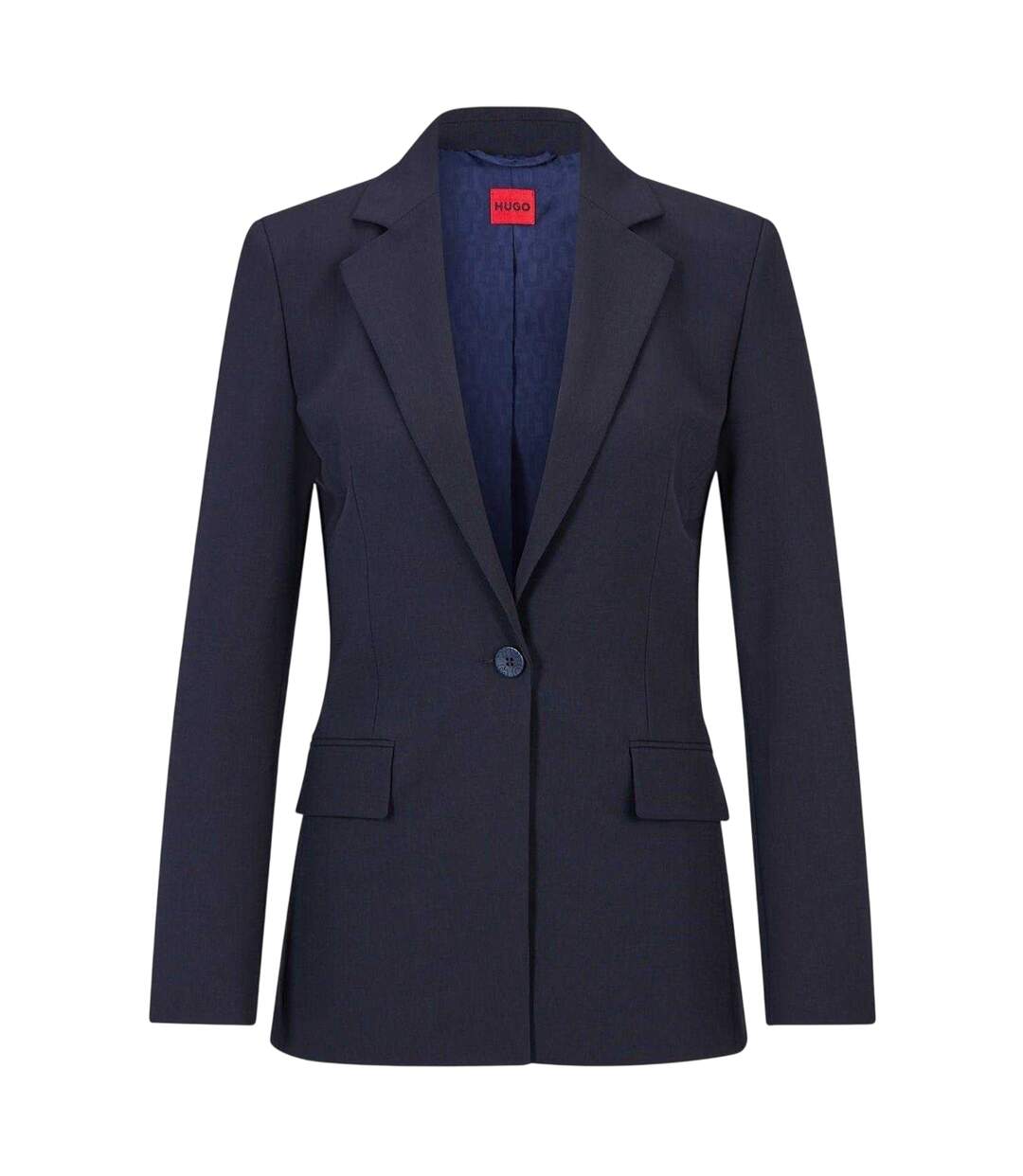 Veste De Costume Femme Bleu Foncé Hugo-1
