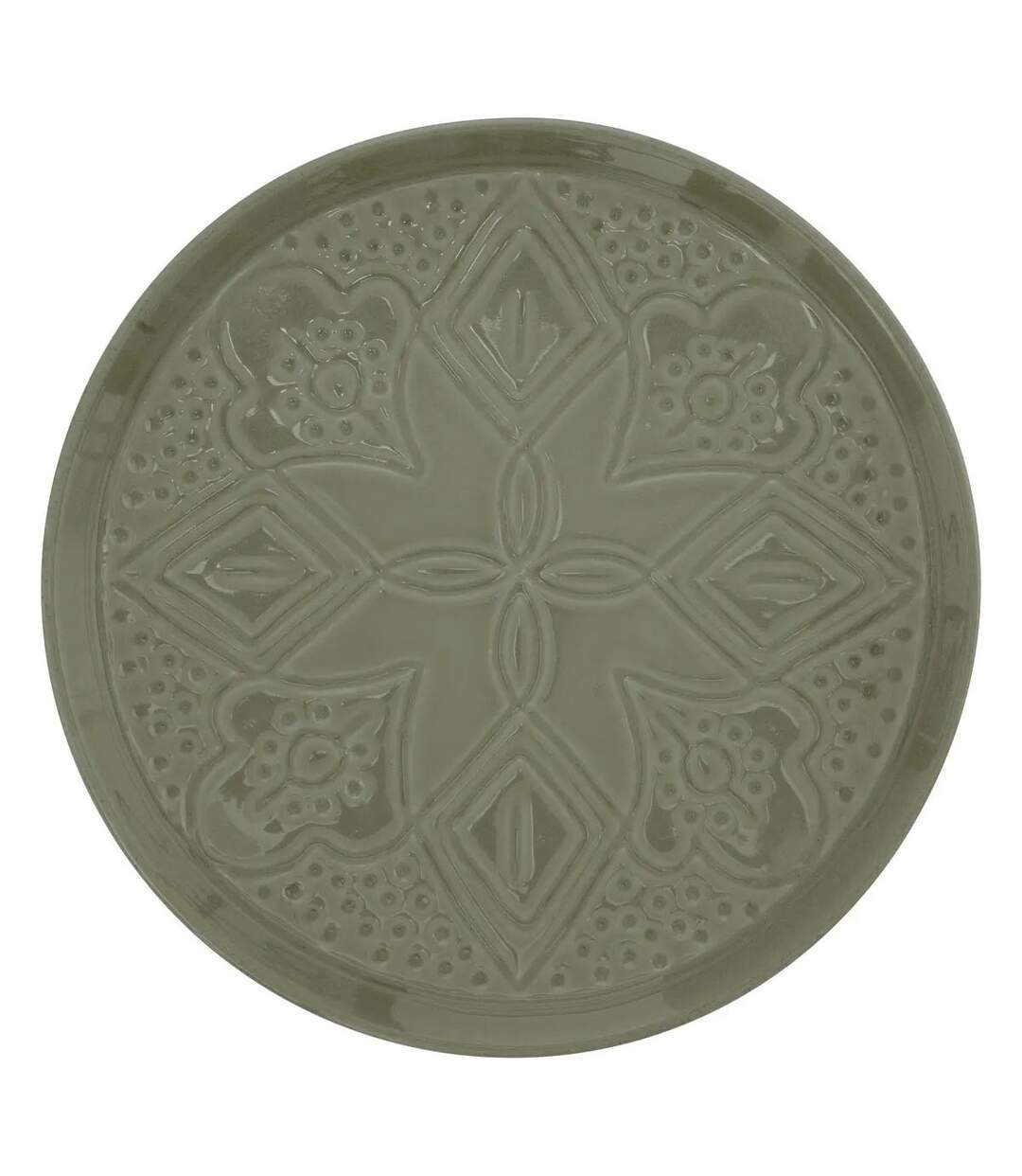 Lot de 6 Assiettes à Dessert Faïence Sienna 20cm Vert Olive-1