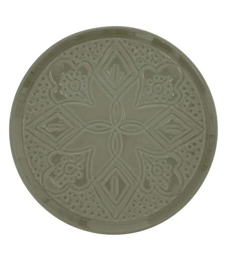 Lot de 6 Assiettes à Dessert Faïence Sienna 20cm Vert Olive