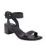 Womens/ladies Charlize Leather Block Heel Sandals Black Boss-1