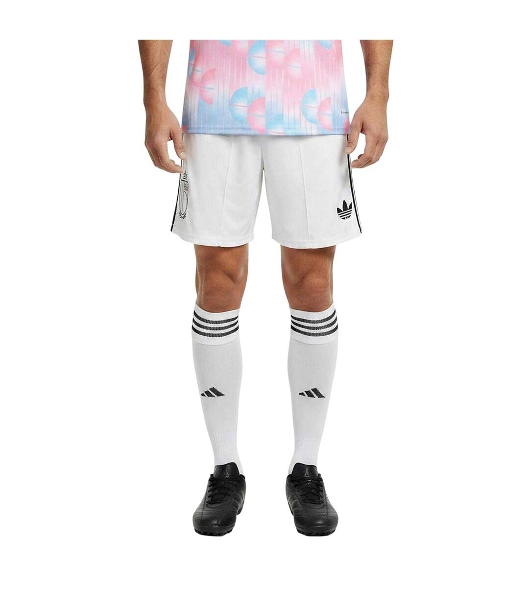Mens Fifa World Cup 2026 Belgium Away Shorts White Black Adidas-4