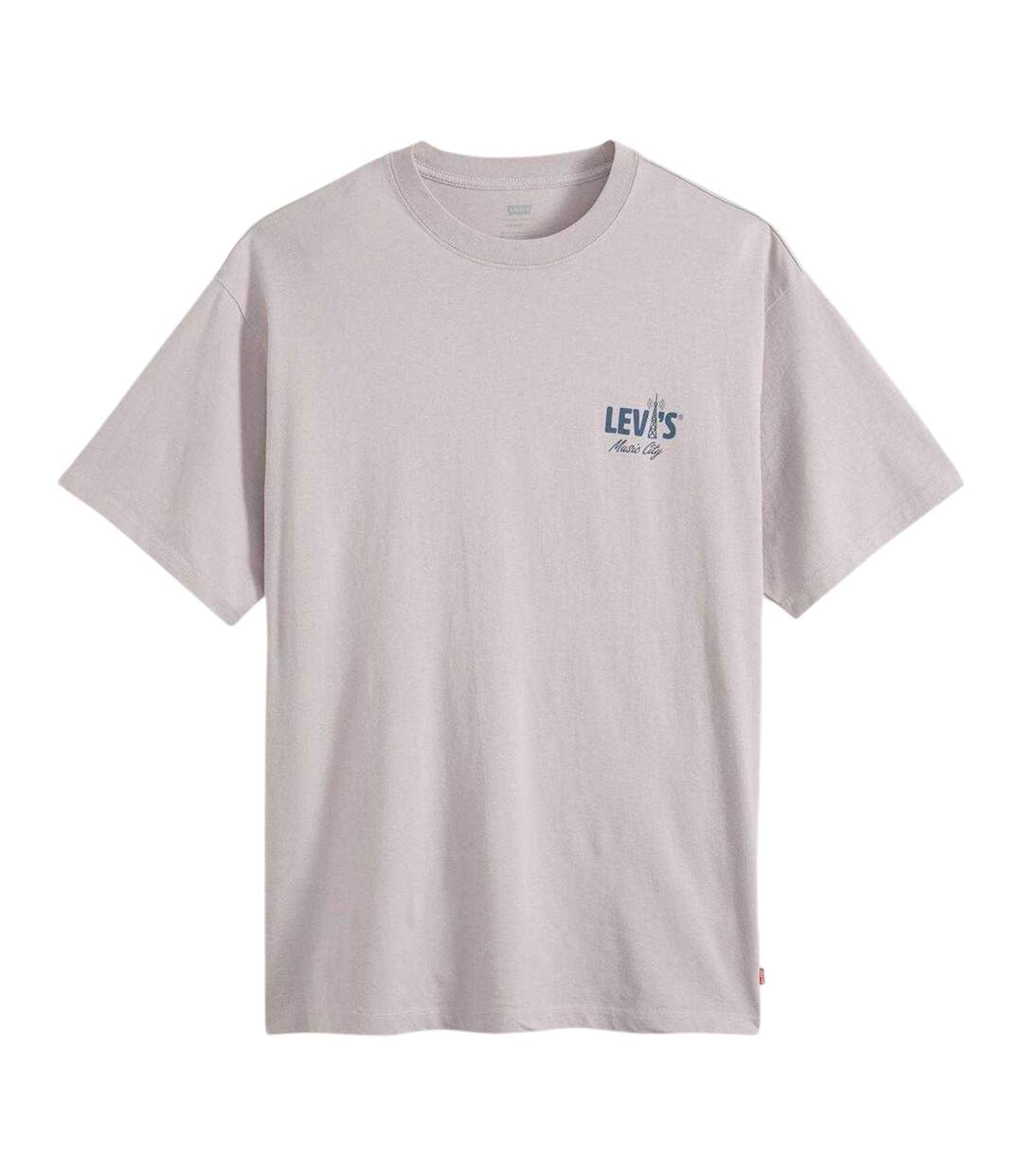 T-shirt Manches Courtes Music City Homme Gris Clair Levis-2