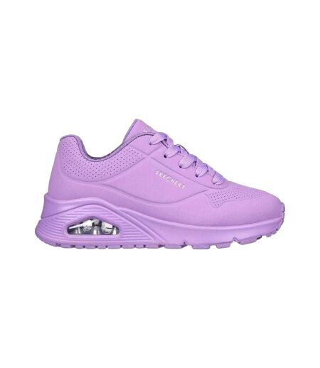 Childrens/kids Uno Gen1 Neon Glow Trainers Violet Skechers