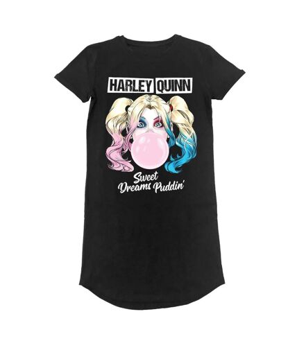 Batman Womens/Ladies Sweet Dreams Puddin Harley Quinn T-Shirt Dress (Black) - UTHE463