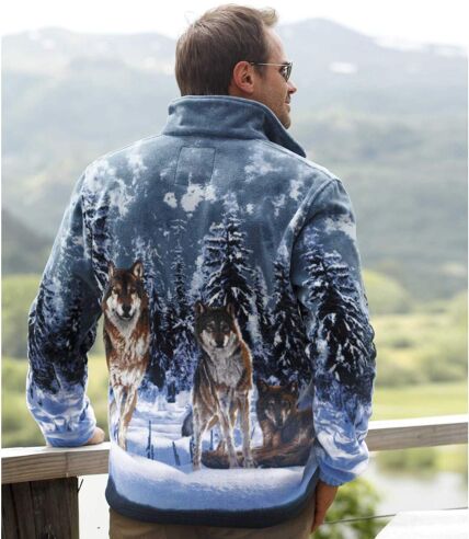Men's Wolf Pattern High Stretch Breathable Soft Quick Drying