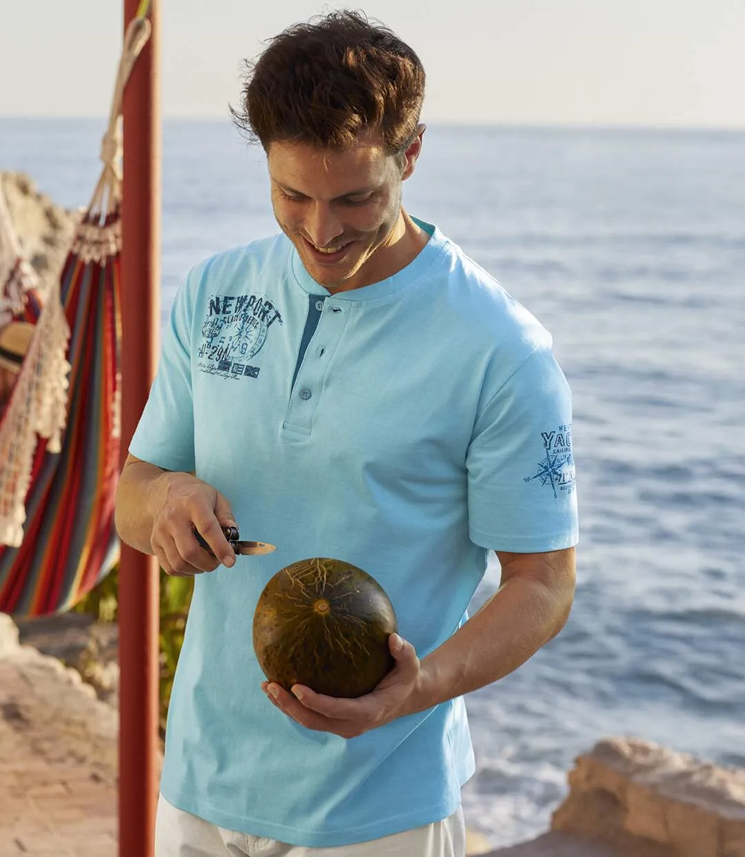 Le Lot de 2 Tee-Shirts Col Boutonné-4