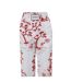 Bas De Pyjama Large Motif Toile Tropicale Blanc Rouge Off White-3