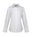 Womens/ladies Supreme Poplin Long-sleeved Formal Shirt White Premier-2
