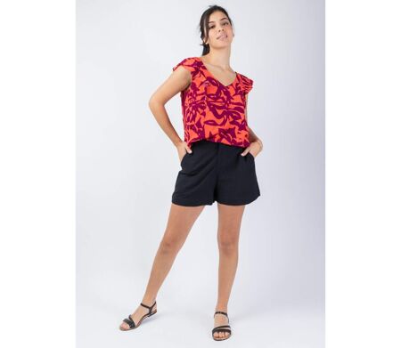 Top léger en viscose CHLOE motif fleur Coton Du Monde