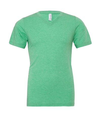 Canvas Mens Triblend V-Neck Short Sleeve T-Shirt (Green Triblend) - UTBC1333
