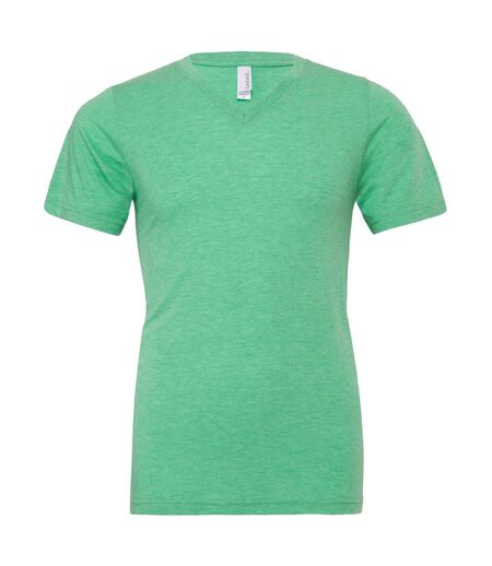 Canvas Mens Triblend V-Neck Short Sleeve T-Shirt (Green Triblend)
