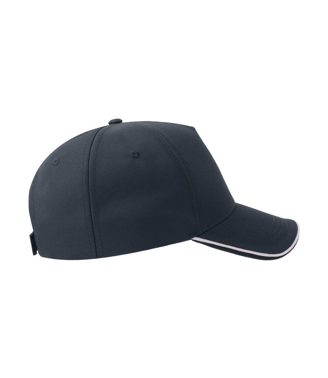 Casquette De Baseball Motif/style 5 Panneaux Recy Five Piping Adulte Bleu Marine Blanc Atlantis Headwear-4