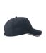Casquette De Baseball Motif/style 5 Panneaux Recy Five Piping Adulte Bleu Marine Blanc Atlantis Headwear-4