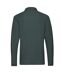 Mens Premium Long-sleeved Polo Shirt Forest Green Fruit Of The Loom-2