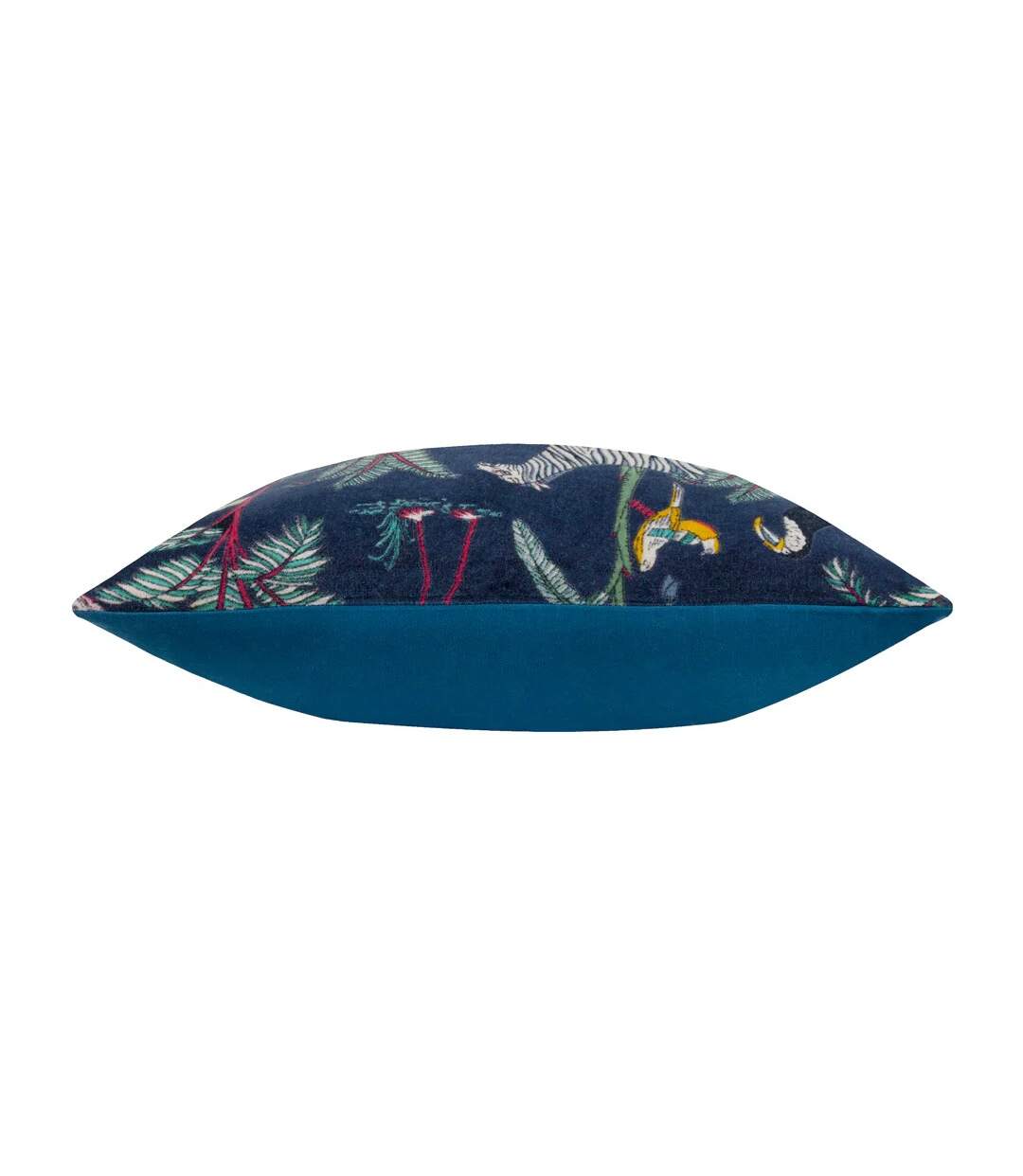 Tropics wilds cotton tropical cushion cover 55cm x 55cm navy Wylder