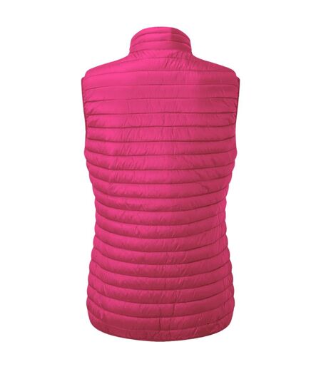2786 Womens/Ladies Tribe Fineline Padded Gilet/Bodywarmer (Hot Pink) - UTRW5017