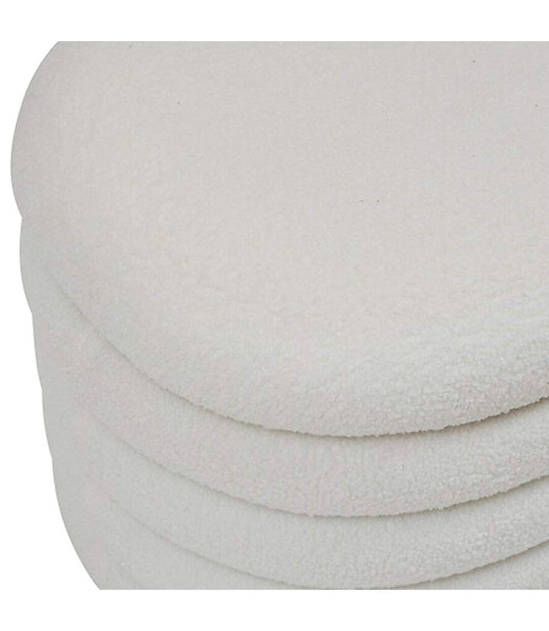 Banc coffre en bouclette GIULIA - Blanc-5
