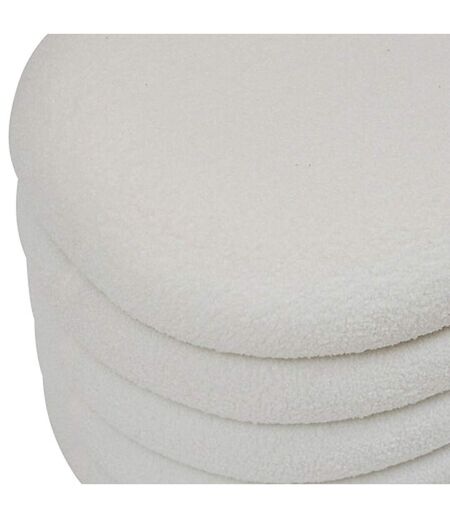 Banc coffre en bouclette GIULIA - Blanc